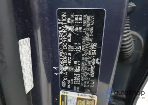 2017 Kia Sportage Sx z USA, uszkodzony, nr VIN KNDPRCA61H7104735